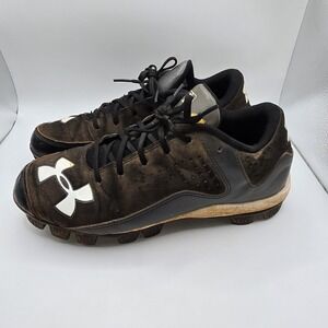Under Armour Youth Baseball Softball Cleats Size 6Y Black White 1250082-001 MLB